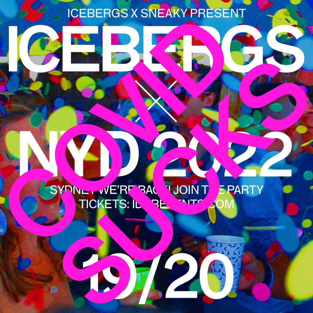 Icebergs x Sneaky Sound System New Year's Day 2022 event tile