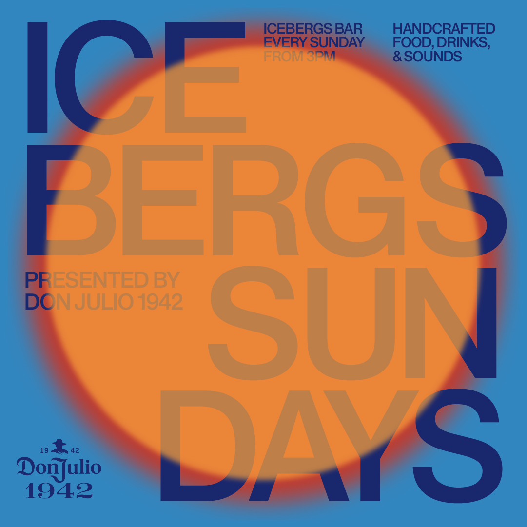 Icebergs Ruby Sundays event tile in pink