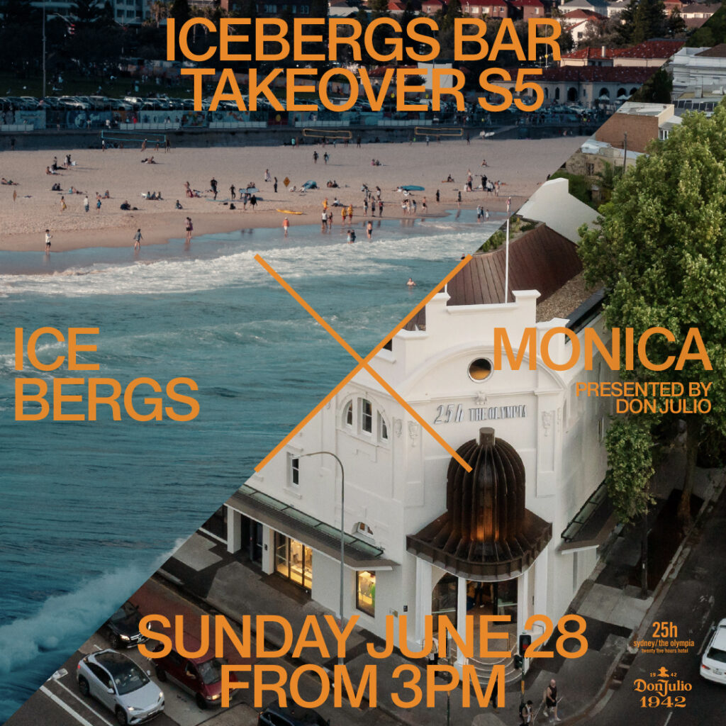 Icebergs Bar Takeover event tile, Icebergs x Monica